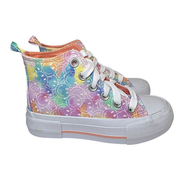 Platform High Top Canvas Sneakers Wonder Nation Little & Big Girls Size 13 & 4 - Picture 2 of 7